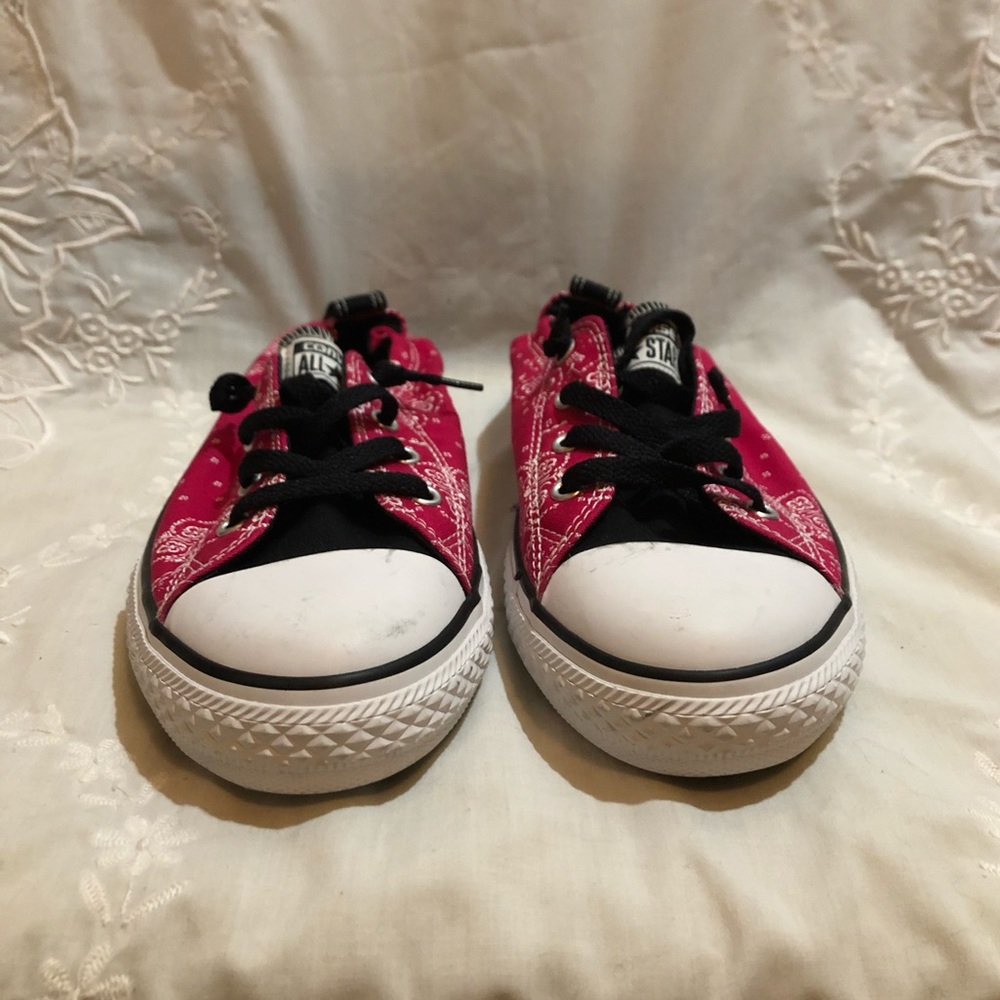 Converse Slip-on | Red Paisley |  size 7.5/8 Women’s